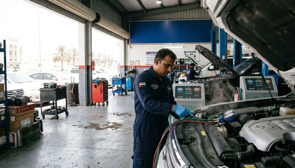 AC Not Cooling? Why You Need a Professional Car Garage Sharjah in Summer