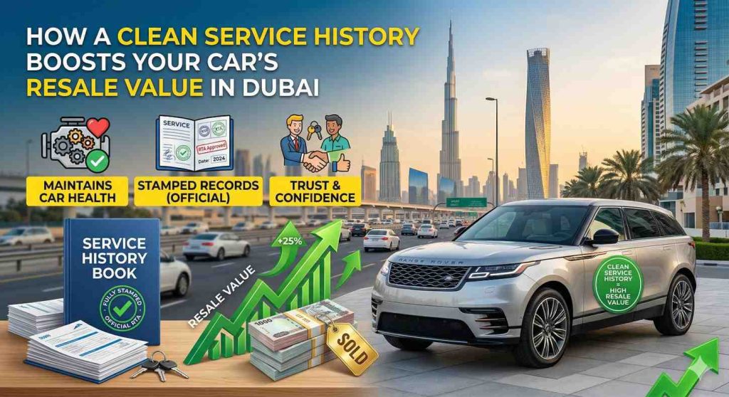 How a Clean Service History Boosts Your Car’s Resale Value in Dubai