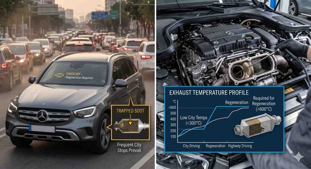 Why Mercedes GLC Diesel Models Have More DPF Issues in UAE City Driving